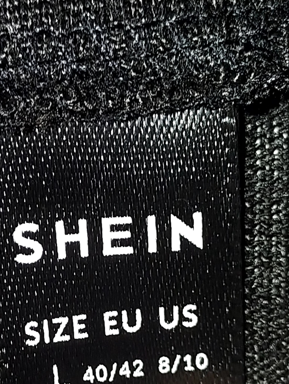 SHEIN Black Branded Star Zip Clothing - Picture 2 of 3